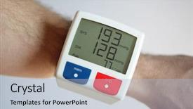  Presentation with high blood - Slide deck consisting of illness and heart risk background and a light blue colored foreground