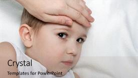  Presentation with fever medicine - PPT layouts enhanced with illness child medicine flu fever background and a coral colored foreground
