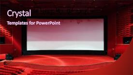  Presentation with illuminate - Slides consisting of illuminate red room cinema background and a wine colored foreground