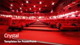  Presentation with illuminate - Slides featuring illuminate red room cinema background and a crimson colored foreground
