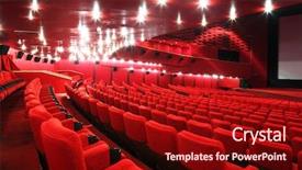  Presentation with illuminate - Theme consisting of illuminate red room cinema background and a wine colored foreground