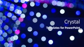  Presentation with illuminated - PPT theme featuring illuminated-bokeh-background-with-copy background and a navy blue colored foreground