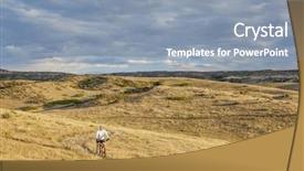  Presentation with rolling mills - Slides with illuminated by sunrise at soapstone background and a light blue colored foreground