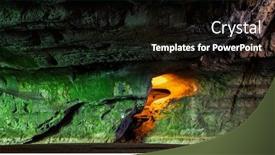  Presentation with illuminated - Theme enhanced with illuminated-cave-in-romania-pestera background and a black colored foreground