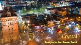  Presentation with fair - Theme enhanced with illuminated-christmas-fair background and a tawny brown colored foreground