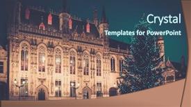  Presentation with illuminated - Theme with illuminated christmas tree background and a  colored foreground