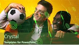  Presentation with face match - Theme featuring illuminated-circles-and-plants-over background and a  colored foreground