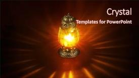  Presentation with islamic - Theme consisting of illuminated islamic lamp background and a wine colored foreground