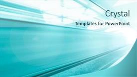  Presentation with metro train - Slide deck with illuminated metro station with train background and a cool aqua colored foreground