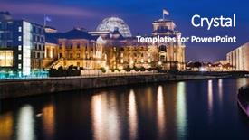  Presentation with renaissance - Cool new slide deck with illuminated neo-renaissance reichstag building backdrop and a ocean colored foreground