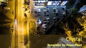  Presentation with illuminated - PPT theme enhanced with illuminated-night-city-street background and a tawny brown colored foreground