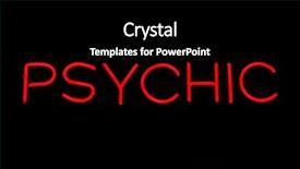  Presentation with psychic - Theme with illuminated red psychic neon sign background and a  colored foreground