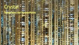  Presentation with residential - Amazing presentation design having illuminated residential building backdrop and a tawny brown colored foreground