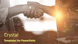  Presentation with city buildings - Presentation having illuminated-residential-buildings-in-city background and a tawny brown colored foreground