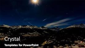  Presentation with illuminated - Cool new PPT layouts with illuminated ski resort of thyon les collons in the night 4 valleys valais canton switzerland backdrop and a black colored foreground