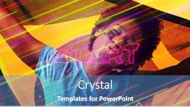  Presentation with female soccer - Theme enhanced with illuminated-start-text-and-blurred background and a teal colored foreground