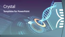  Presentation with illuminated - Amazing slide deck having illuminated volume knob with dna backdrop and a violet colored foreground