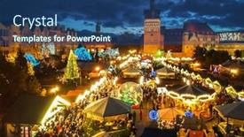  Presentation with fair - Slide deck enhanced with illuminatedl-christmas-fair background and a ocean colored foreground
