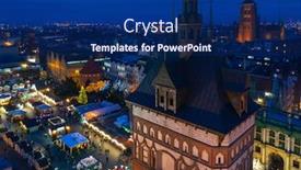  Presentation with fair - Presentation theme enhanced with illuminatedl-christmas-fair background and a navy blue colored foreground