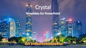 Presentation with china guangzhou - Colorful presentation design enhanced with illuminating - guangzhou cityscape skyline flower city backdrop and a gray colored foreground