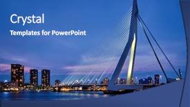  Presentation with erasmus - Amazing PPT layouts having illumination - erasmus bridge erasmusbrug and rotterdam backdrop and a teal colored foreground