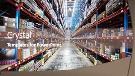  Presentation with illuminated - Amazing slide set having illumination - products arranged on rack backdrop and a violet colored foreground