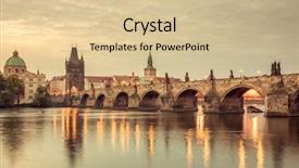  Presentation with illumination - Slide set consisting of illumination - vintage famous prague landmarks background and a lemonade colored foreground