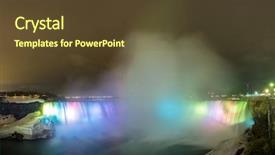  Presentation with illumination in industry - Cool new presentation theme with illumination light at horseshoe fall backdrop and a  colored foreground