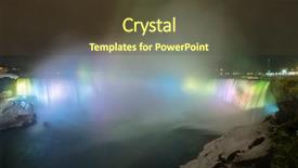  Presentation with street light view - Beautiful slides featuring illumination light of horseshoe falls backdrop and a  colored foreground
