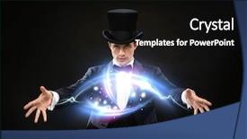  Presentation with top hat - Cool new PPT layouts with illusion - magic performance circus show concept backdrop and a black colored foreground