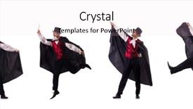  Presentation with magician - Audience pleasing PPT layouts consisting of illusion - man magician isolated on white backdrop and a lemonade colored foreground