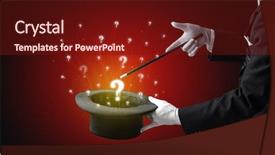  Presentation with illusion - Beautiful slides featuring illusion - white gloves from a cylinder backdrop and a tawny brown colored foreground