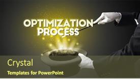  Presentation with illusionist - Cool new PPT theme with illusionist-is-showing-magic-trick backdrop and a tawny brown colored foreground