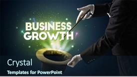  Presentation with illusionist - Colorful slide deck enhanced with illusionist-is-showing-magic-trick backdrop and a wine colored foreground