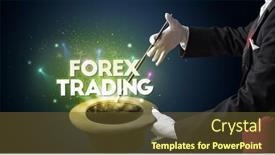  Presentation with forex trading - Amazing presentation theme having illusionist-is-showing-magic-trick backdrop and a tawny brown colored foreground