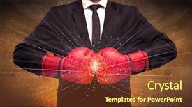  Presentation with successful person - PPT layouts with illustrated power lines and pieces background and a  colored foreground