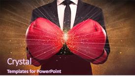  Presentation with successful person - Amazing presentation theme having illustrated power lines and pieces backdrop and a  colored foreground