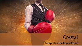  Presentation with successful person - Beautiful presentation theme featuring illustrated power lines and pieces backdrop and a  colored foreground