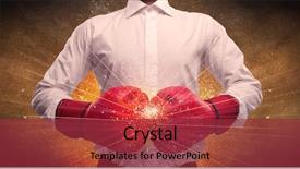  Presentation with successful person - Beautiful slide deck featuring illustrated power lines and pieces backdrop and a  colored foreground