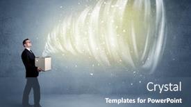  Presentation with powerful - PPT theme having illustrated powerful whirlwind escaping coming background and a ocean colored foreground