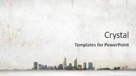  Presentation with city - Colorful theme enhanced with illustrated startup - background vintage image with modern backdrop and a white colored foreground