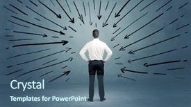  Presentation with decision making - Theme with illustrated with drawn arrows pointing background and a ocean colored foreground