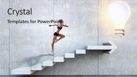  Presentation with career development - Presentation featuring illustrating career development and success background and a sky blue colored foreground