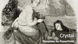  Presentation with painting old - Presentation theme enhanced with illustration after painting of rembrandt background and a dark gray colored foreground