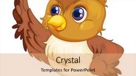  Presentation with vector - Cool new slide deck with illustration of an isolated owl backdrop and a  colored foreground