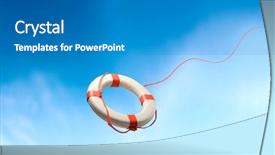  Presentation with lifesaver - Presentation having illustration of a lifesaver background and a  colored foreground