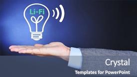  Presentation with visible light communication - Theme having illustration of a light background and a ocean colored foreground