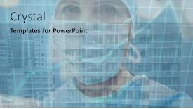  Presentation with public health - Presentation design with illustration-of-a-male-doctor background and a light blue colored foreground