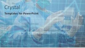  Presentation with public health - Amazing PPT theme having illustration-of-a-male-doctor backdrop and a light blue colored foreground