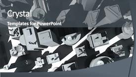 Presentation with city - PPT theme having illustration of a modern city background and a dark gray colored foreground